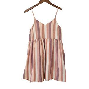 Madewell Ruffle-Waist Babydoll Cami Dress Womens Size S Spaghetti Straps